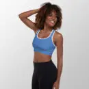 Scoop Neck Sports Bra Cornflower Front Left